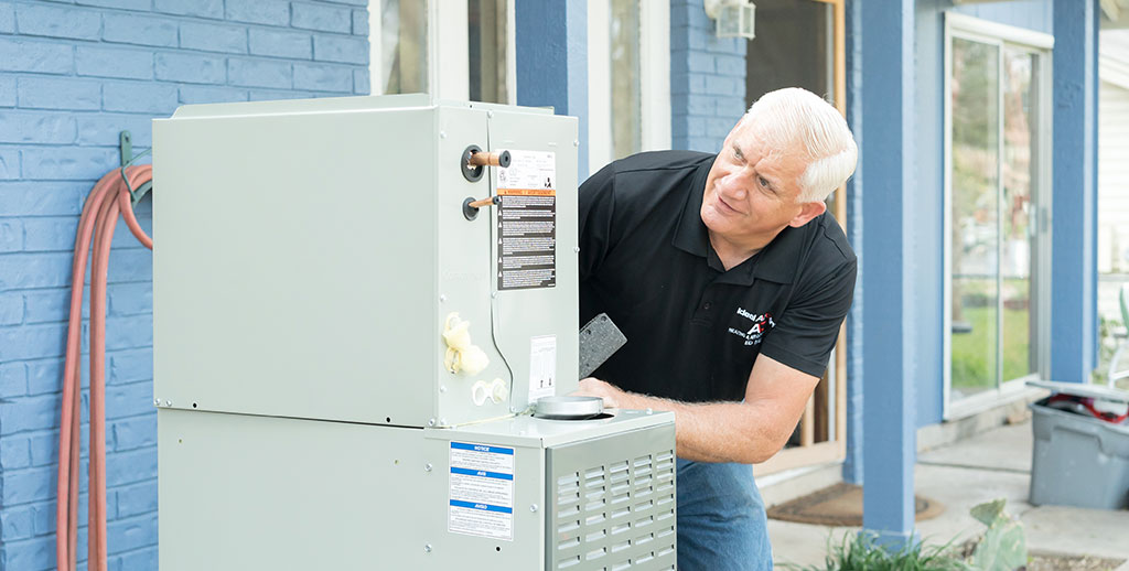 Ed Ivie during an installation